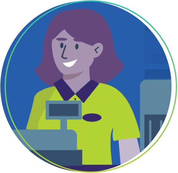 Cashier illustration